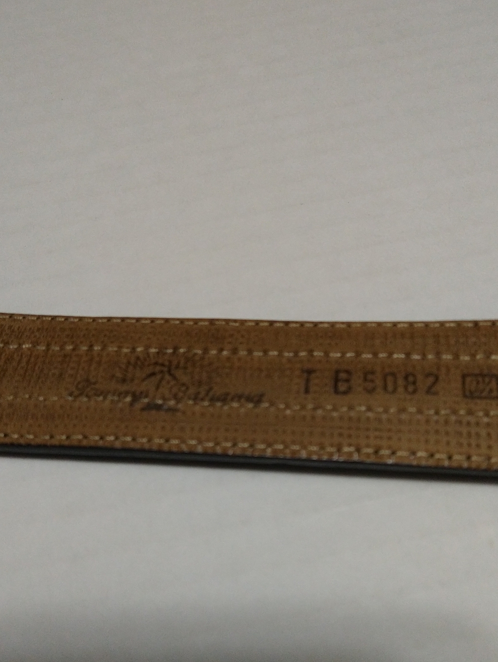 Tommy Bahama Men's Brown Leather Belt W/Braided Look Brass Buckle Size 34 - Picture 6 of 12